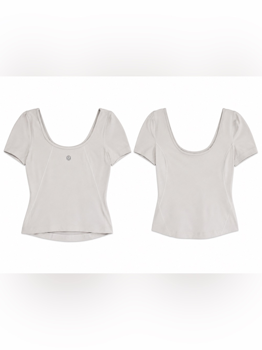 lululemon athletica Scoop Neck Short Sleeve Top — Light Stone
